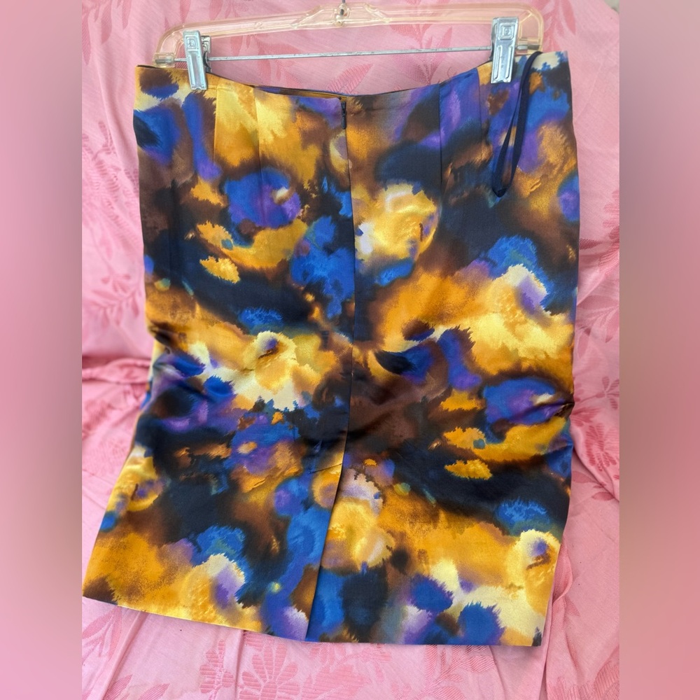 Jones New York Luxury Silk / Cotton Blend Knee-Length Skirt, Never Worn - Picture 3 of 5
